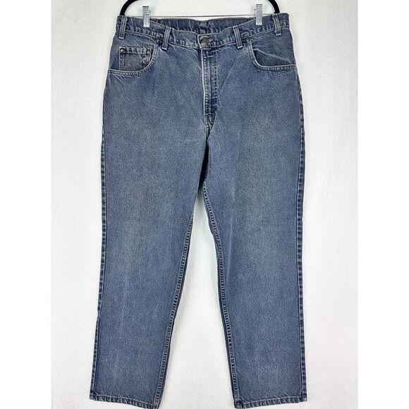 VINTAGE MENS LEVIS JEANS 545 LOOSE FIT‎ MADE IN USA 38x30 DENIM GOLD TAB  A10 - Picture 6 of 8